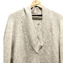 ZARA  Knit Chunky V Neck Sweater Dress Cream Size M Neutral Quiet Luxury Cozy Photo 4