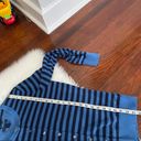 Tommy Hilfiger  Blue Stripe Cardigan Sweater 100% pima cotton Y2K Medium Photo 4