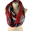 infinity One Size Twiggy London American Flag Theme  Loop Scarf Double Faced Photo 1