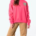 Edikted Women’s  “Everything Is Going To Be Okay” Hoodie Pink Green Size XL Photo 0