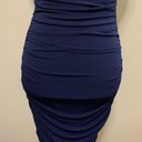 Sweet Storm Blue One Shoulder Ruched Dress Photo 7