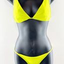 Solid & Striped  The Morgan Two Piece Bikini Set Swimsuit Neon Yellow Small Photo 2