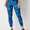 Xersion  Quik Dry Leggings Size 2XL Stet h No chafe seams NEW Blue Phonenix print Photo 1