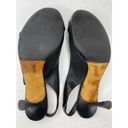  Christian Dior women’s black leather slingback pumps size 38 Photo 9