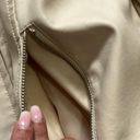 Nine West  Faux Vegan Leather Bomber Jacket Cream XS. Excellent condition! Photo 5