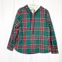 NEW LL Bean Scotch Plaid Flannel Shirt Jacket Sherpa Photo 1