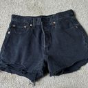 Levi’s 501 Black Denim Shorts Photo 0