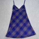 Victoria's Secret  Velvet Slip Dress Nightie Purple Plaid Women's X-Small Sleep Photo 0