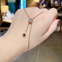 14K Rose Gold Plated Clock Pendant Necklace for Women Photo 2