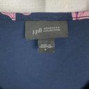 J.Jill  Blue&Pink Floral Pocket Front Shift Dress Sz.L Photo 4