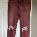 American Eagle Red Mom Jeans Photo 0