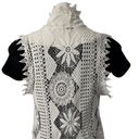 Poof! POOF Francescas White Crochet Boho Tunic Vest Festival Hippie Photo 5