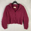 Vintage J. Crew Unisex Burgundy Shetland Wool Cardigan Sweater Size M Red Size M Photo 2