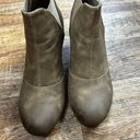 Natural Reflections Tan Wedge Boots Size 10 Photo 2