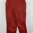 ZARA  Burnt Orange High-Rise Cuffed Paperbag Pants Women's Size Extra Small XS Photo 0