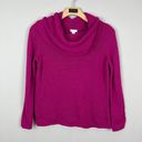 Chico's ‎ 2 Sweater Womens Large Pink Chunky Knit Cowl Neck Long Sleeve Wool Blend Photo 8