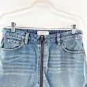 Free People  High Waisted Frayed Hem Zip It Up Denim Mini Skirt Blue 28 / 6 Photo 6