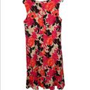 kim rogers Kim  100% Linen Bold Floral Sleeveless Knee Length Ruffle Hem Dress Photo 2