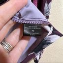 Natori  Purple Floral Neck Tie Button Down Blouse Photo 11