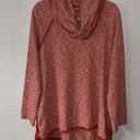 Umgee burnt orange cowl neck fringe trim long sleeve tunic top Photo 0