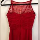 B Darlin  Red Chiffon Prom Formal Dress Floor Length Size 1/2 Photo 7