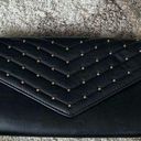 mix no. 6 Black Studded Quilted Envelope Clutch Crossbody Photo 0