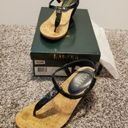 Ralph Lauren LAUREN  Reeta T-Strap Thong Wedge Sandals Size 8.5 Photo 4