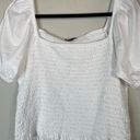 J.Crew  Smocked broken-in jersey cropped top white Photo 5