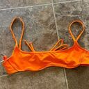 SKIMS New  Signature Swim Micro Scoop Bikini Top Orange Size Large Photo 1