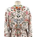 Anthropologie  Laia Botanical Dress White Floral Dolman Sleeve Size 12 Photo 9