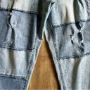 Lane Bryant  Patchwork Boyfriend Distressed Straight Leg Stretch Jeans Size 18 Photo 1