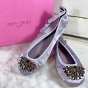 Jimmy Choo Purple & Crystal Grace Flat Photo 0