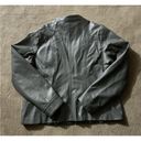 Apt. 9  Women’s Full Zip Faux Leather Moto Gray Jacket Sz 2XL Photo 8