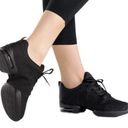 Revolution Dance ✿ Split Sole Jazz Hip Hop Ballet Dance Sneaker ✿ Black ✿ 6A Photo 0