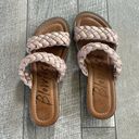 blowfish Pink and Gold Double Strap Braided Sandal Size 6.5 Photo 3