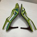 Lauren Ralph Lauren Vintage Reptile Green Sling Back Heeled Sandals sz 6 Photo 3