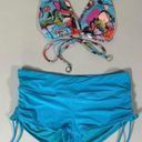 Beach Club Beach House Soluna Swim Blue Groovy Floral Bathing Suit Bikini Swim Coords Matching Set 🌸💙 Photo 0