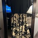 NEW Zattcas Ribbed Floral Career Midi Dress M 8/10 Black Size M Photo 3