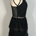 Heartloom  Black Victoria Ruffle Lace Halter Mini Dress Women's Size Small NWT Photo 3