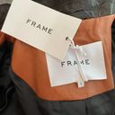 Frame Leather Jacket Snap Front Brown Size Small Photo 12