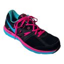 Nike  Women’s Sneakers Tennis Shoes Dual Fusion Lite Black Neon Aqua Pink Size 9 Photo 11