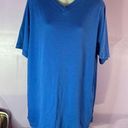 Only  Necessities Royal Blue Short Sleeve V-Neck Tee Size Large Photo 0