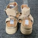 Steve Madden  Gabi Espadrille Platform Sandal Tan Suede Women’s Size 8.5 Photo 2