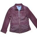 prAna  Women's Nadine Vino Burgundy Corduroy Zip Front Denim Jacket Sz S Photo 10