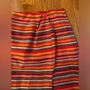 Chaus orange and Red stripped Skirt 100% silk size 14 Photo 1