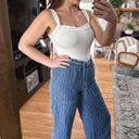 Seven7  wide leg striped jeans Photo 2