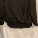 Ro & De 𝅺 Black V- neck Long Sleeve Blouse Top M Photo 2