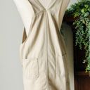 Y2K VTG Khaki Cargo Overalls Dress Tan Size M Photo 3