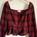 by the way. Marrie Plaid Peplum Top Photo 3