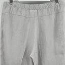 J.Jill  Pure 100% Linen Drawstring Waist Cropped Pants French Gray Size Medium Photo 4